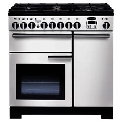 Rangemaster Professional Deluxe 90 Dual Fuel Range Cooker White
